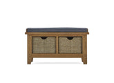 Burford Bench W/Baskets
